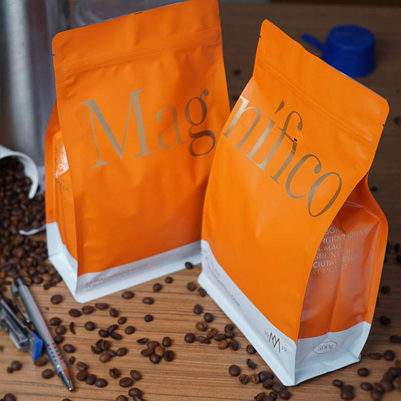 กระเป๋าซิปด้านข้าง Matt Finish Coffee Side Gusset